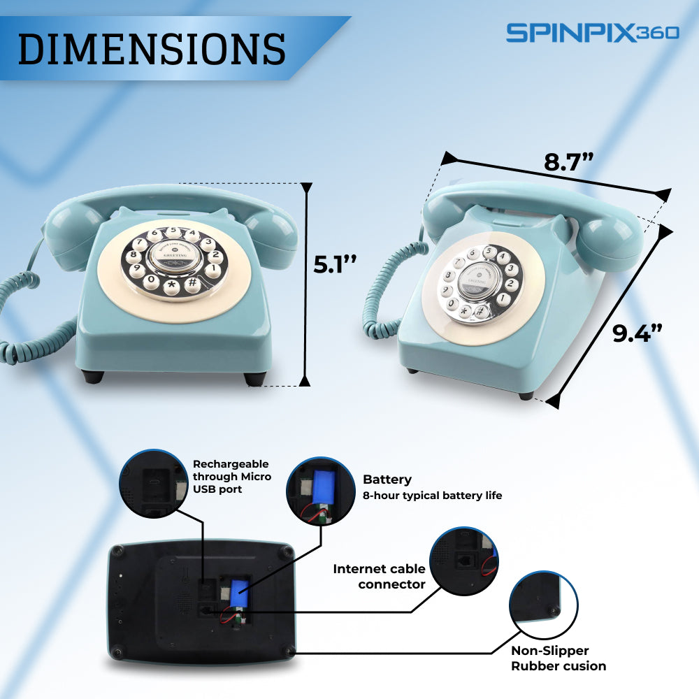 Classic Telephone Style Audio Guest Book (Red) – SpinPix360