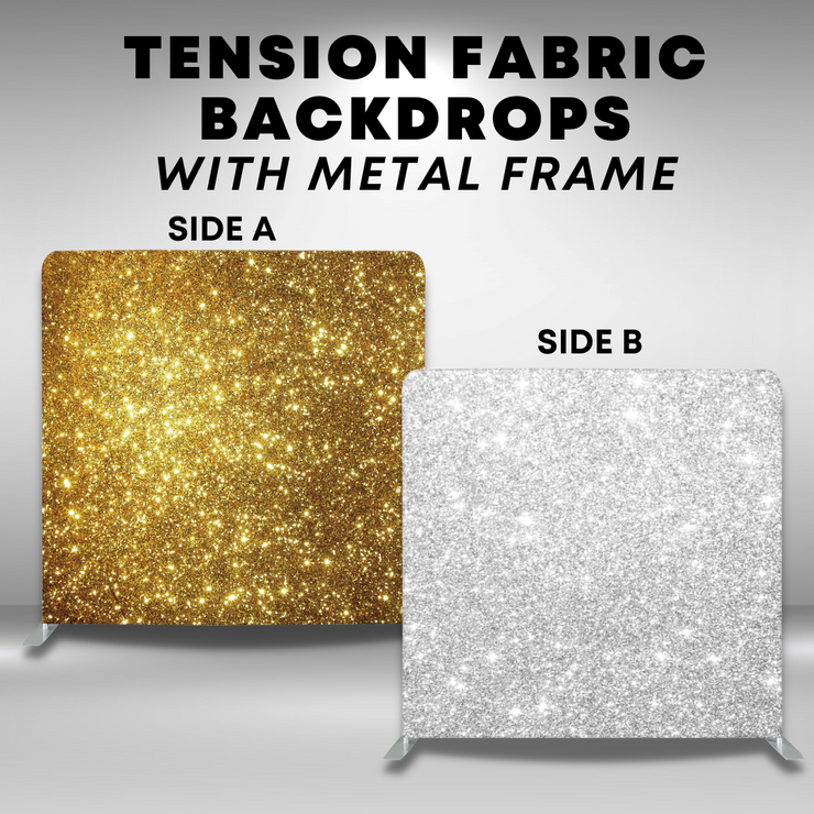 GLITTER SET DOUBLE SIDED TENSION FABRIC PHOTO BOOTH BACKDROP